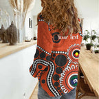 Giants NAIDOC 2026 Personalised Women Casual Shirt 50 Years of Deadly Aboriginal Art