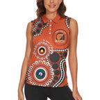 Giants NAIDOC 2026 Personalised Women Sleeveless Polo Shirt 50 Years of Deadly Aboriginal Art