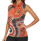 Giants NAIDOC 2026 Personalised Women Sleeveless Polo Shirt 50 Years of Deadly Aboriginal Art