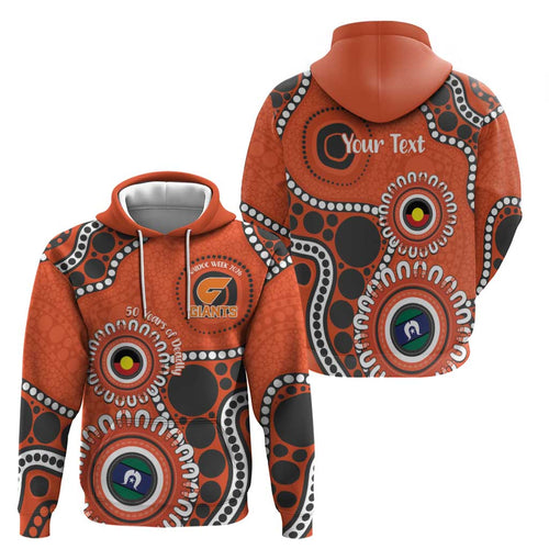 Giants NAIDOC 2026 Personalised Zip Hoodie 50 Years of Deadly Aboriginal Art