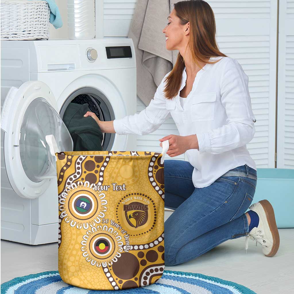 Hawthorn NAIDOC 2026 Personalised Laundry Basket 50 Years of Deadly Aboriginal Art