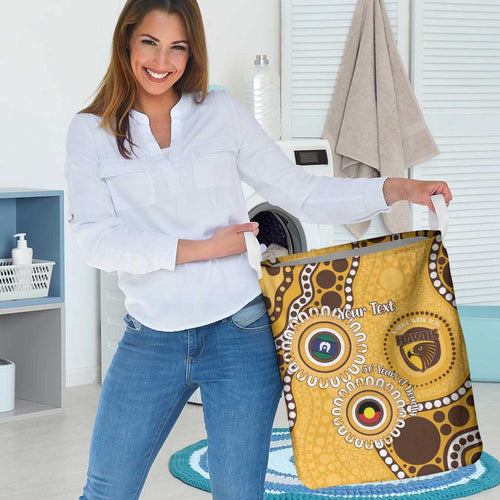 Hawthorn NAIDOC 2026 Personalised Laundry Basket 50 Years of Deadly Aboriginal Art