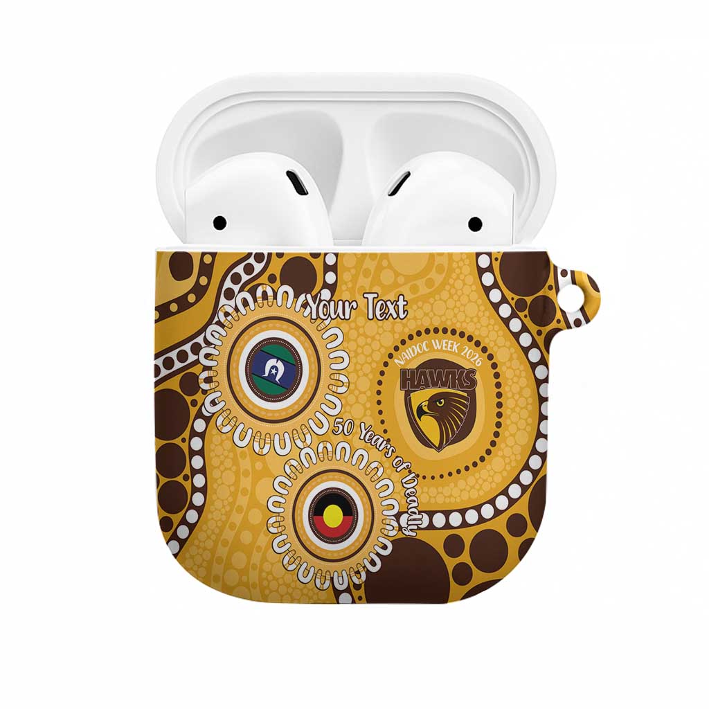 Hawthorn NAIDOC 2026 Personalised AirPods Case 50 Years of Deadly Aboriginal Art