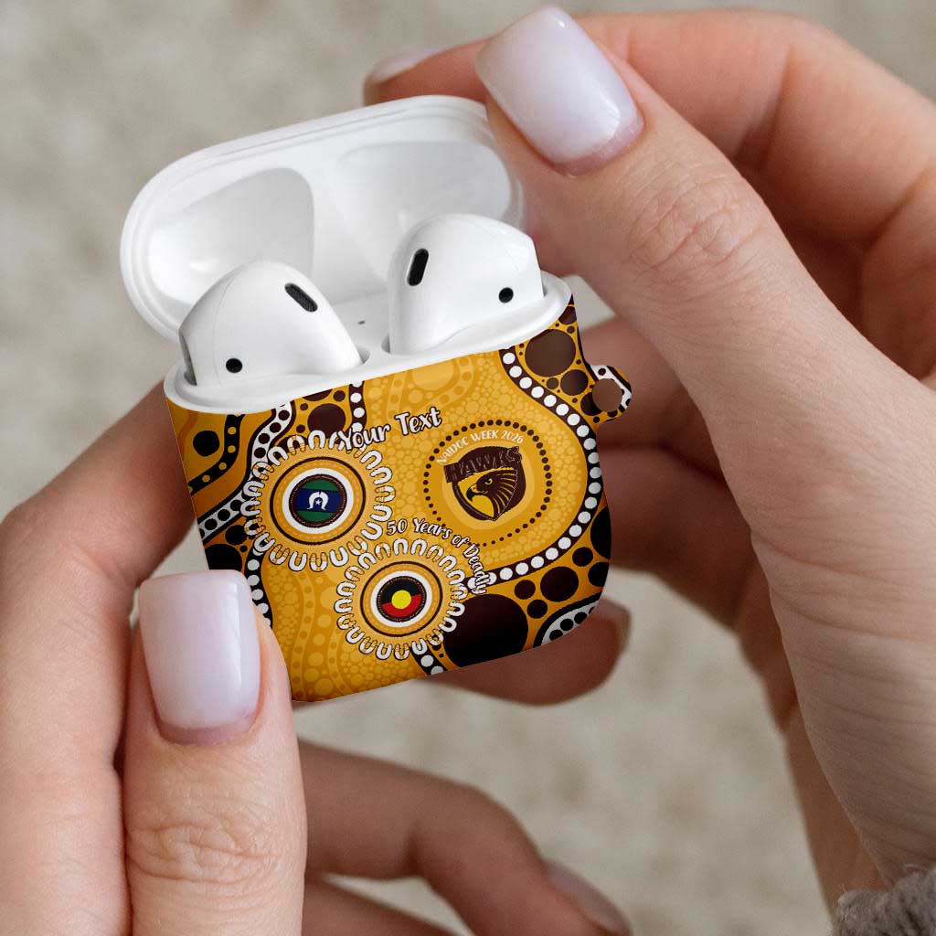 Hawthorn NAIDOC 2026 Personalised AirPods Case 50 Years of Deadly Aboriginal Art