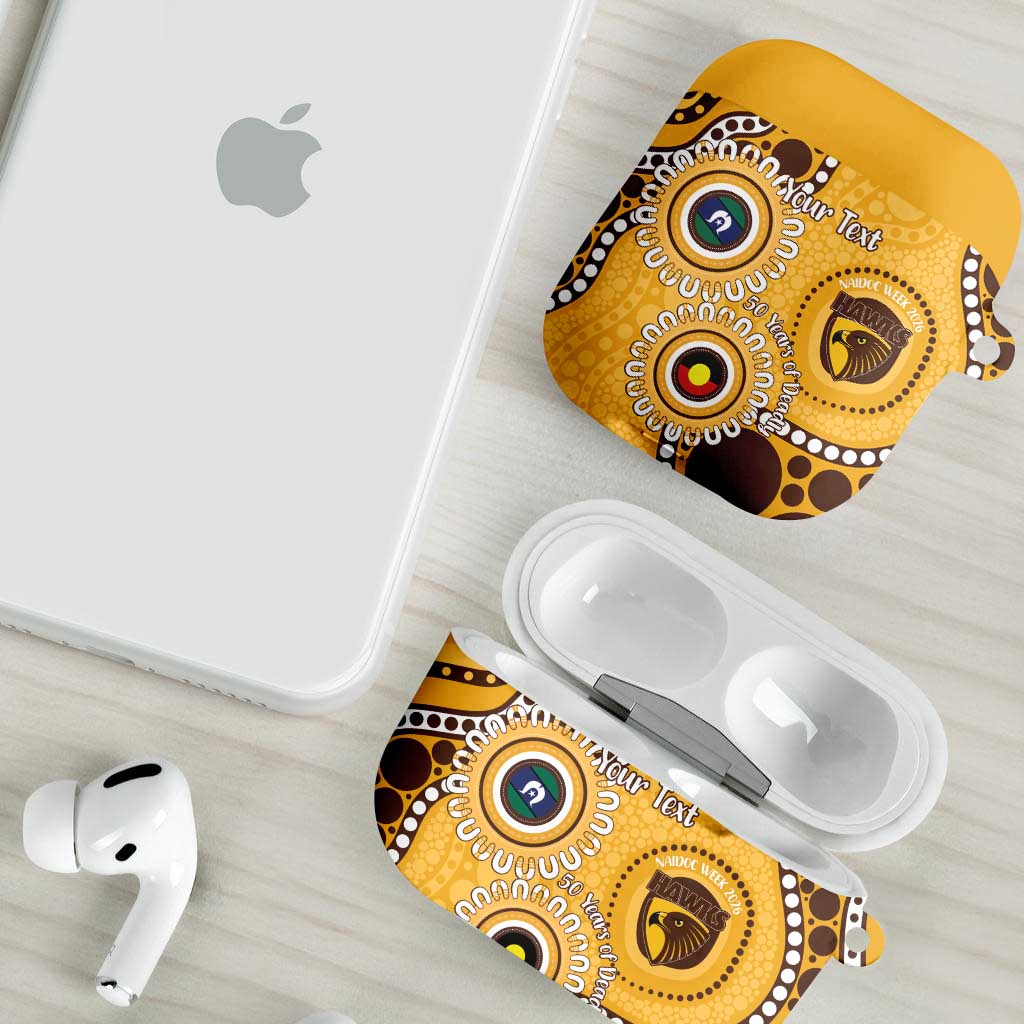 Hawthorn NAIDOC 2026 Personalised AirPods Case 50 Years of Deadly Aboriginal Art