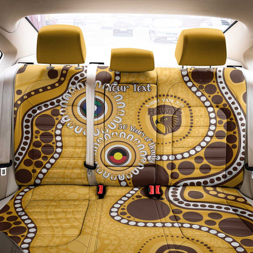 Hawthorn NAIDOC 2026 Personalised Back Car Seat Cover 50 Years of Deadly Aboriginal Art