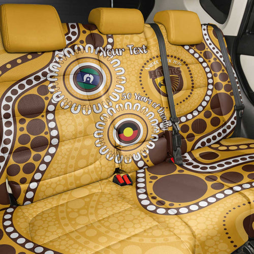 Hawthorn NAIDOC 2026 Personalised Back Car Seat Cover 50 Years of Deadly Aboriginal Art