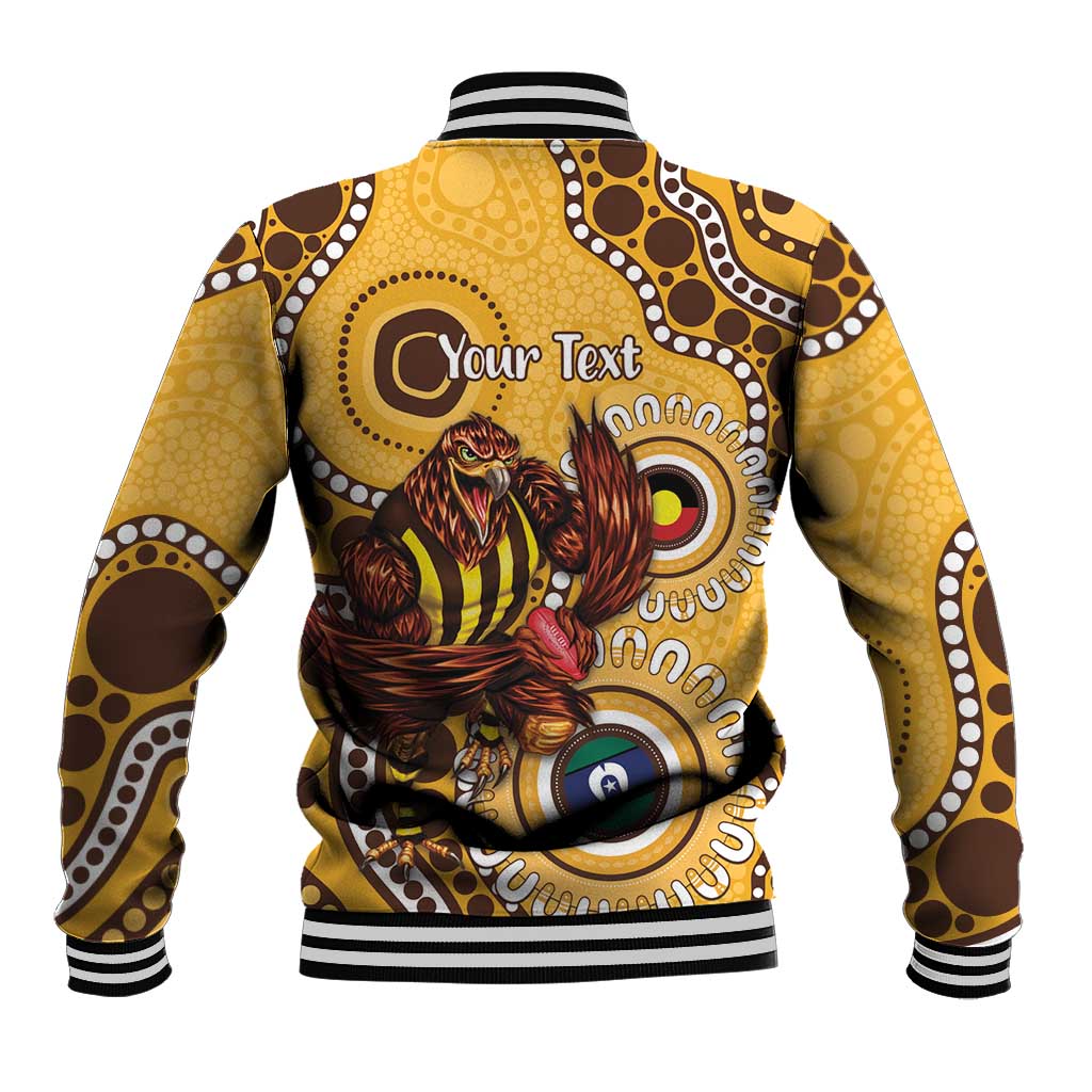 Hawthorn NAIDOC 2026 Personalised Baseball Jacket 50 Years of Deadly Aboriginal Art