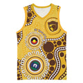 Hawthorn NAIDOC 2026 Personalised Basketball Jersey 50 Years of Deadly Aboriginal Art