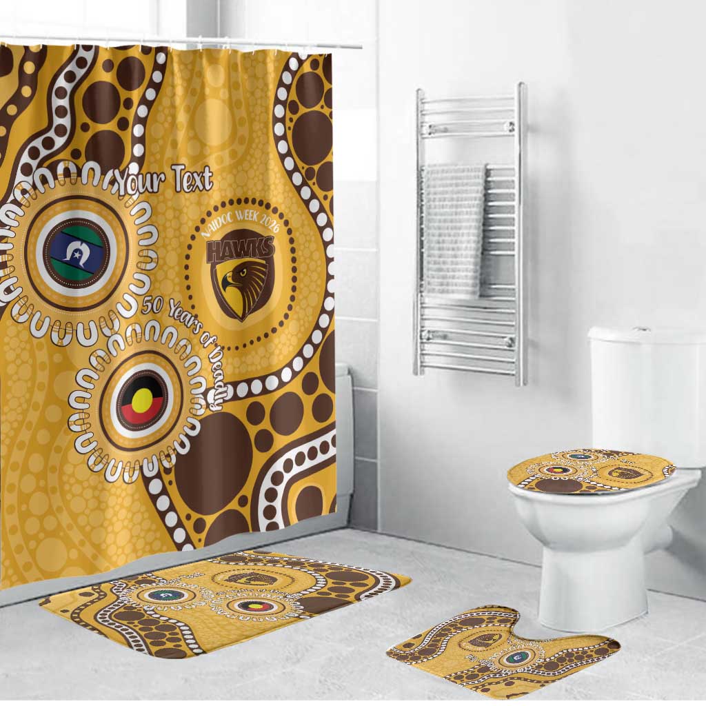 Hawthorn NAIDOC 2026 Personalised Bathroom Set 50 Years of Deadly Aboriginal Art