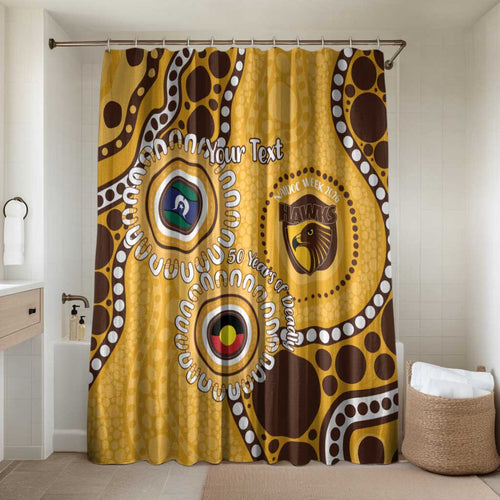 Hawthorn NAIDOC 2026 Personalised Bathroom Set 50 Years of Deadly Aboriginal Art