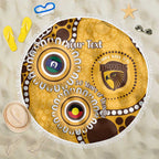 Hawthorn NAIDOC 2026 Personalised Beach Blanket 50 Years of Deadly Aboriginal Art