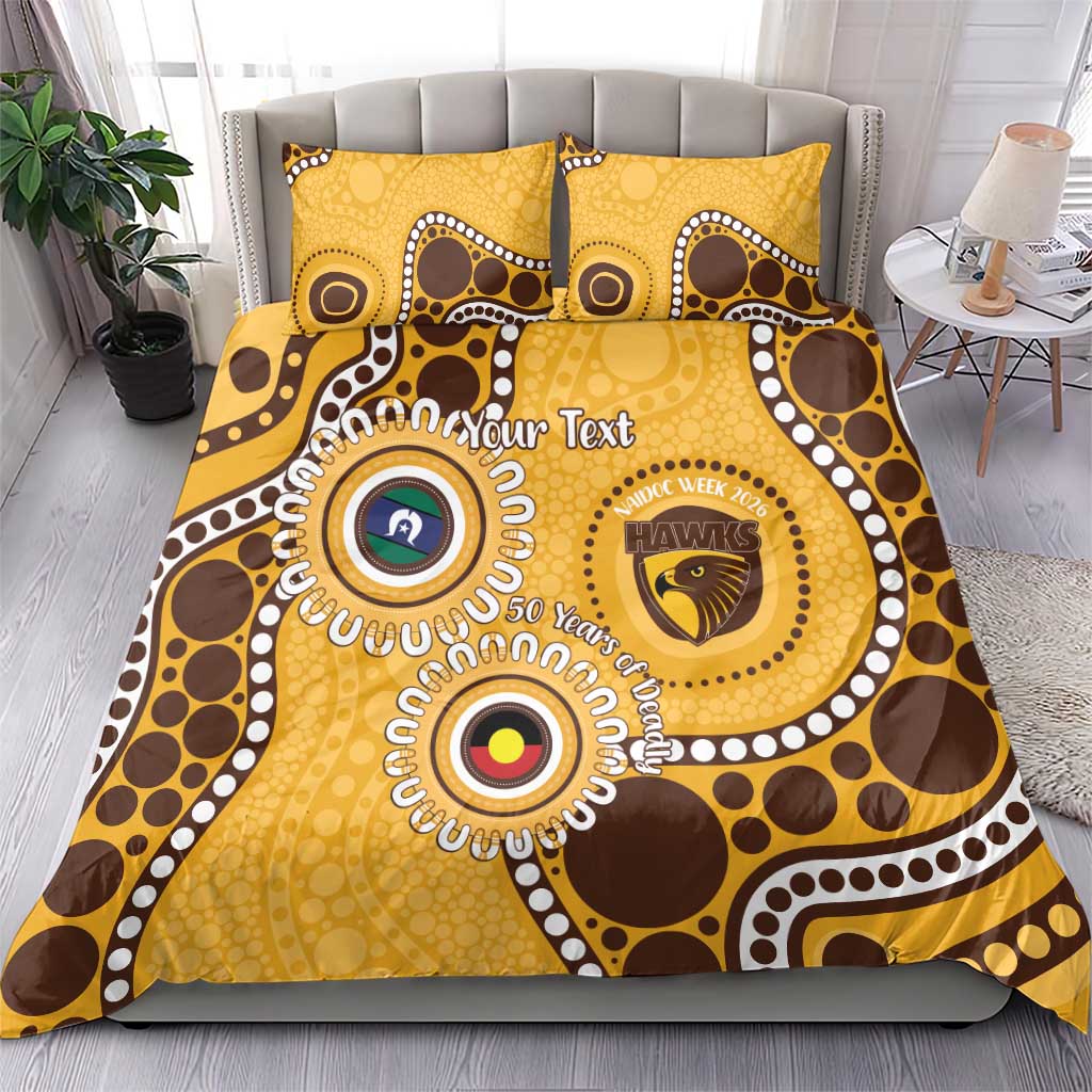 Hawthorn NAIDOC 2026 Personalised Bedding Set 50 Years of Deadly Aboriginal Art
