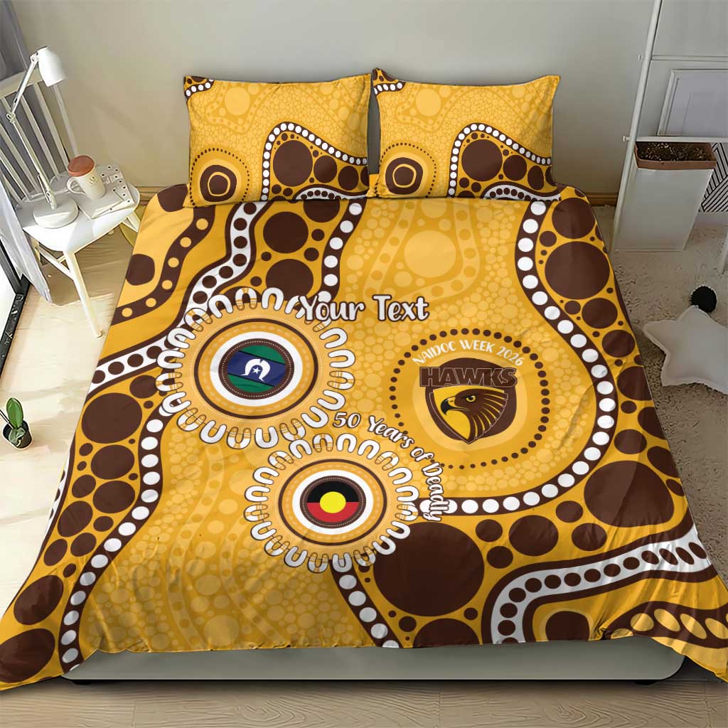 Hawthorn NAIDOC 2026 Personalised Bedding Set 50 Years of Deadly Aboriginal Art
