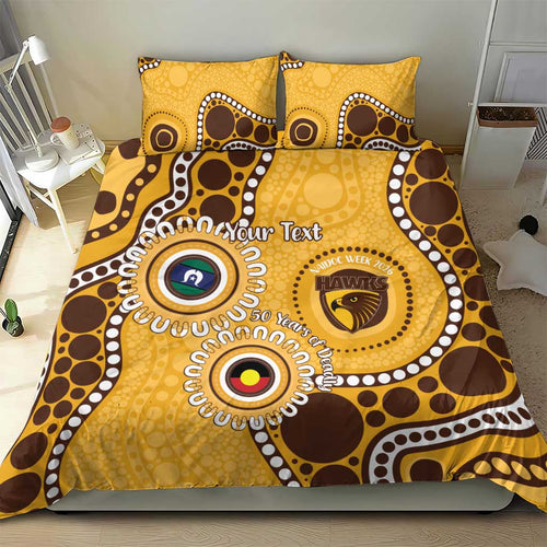 Hawthorn NAIDOC 2026 Personalised Bedding Set 50 Years of Deadly Aboriginal Art