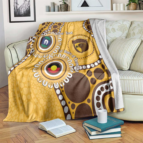 Hawthorn NAIDOC 2026 Personalised Blanket 50 Years of Deadly Aboriginal Art