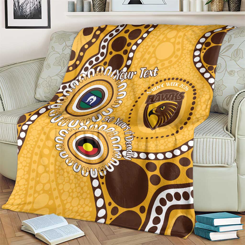 Hawthorn NAIDOC 2026 Personalised Blanket 50 Years of Deadly Aboriginal Art