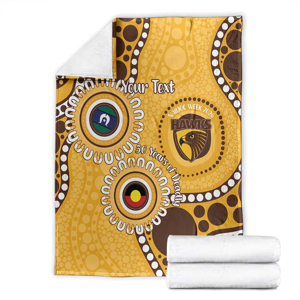Hawthorn NAIDOC 2026 Personalised Blanket 50 Years of Deadly Aboriginal Art
