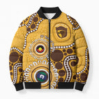 Hawthorn NAIDOC 2026 Personalised Bomber Puffer Jacket 50 Years of Deadly Aboriginal Art