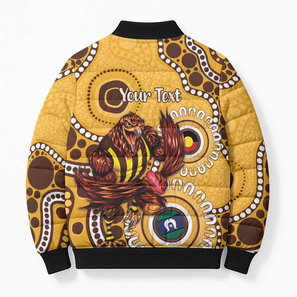 Hawthorn NAIDOC 2026 Personalised Bomber Puffer Jacket 50 Years of Deadly Aboriginal Art