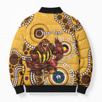 Hawthorn NAIDOC 2026 Personalised Bomber Puffer Jacket 50 Years of Deadly Aboriginal Art