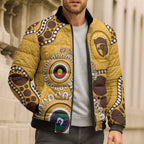 Hawthorn NAIDOC 2026 Personalised Bomber Puffer Jacket 50 Years of Deadly Aboriginal Art