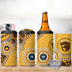 Hawthorn NAIDOC 2026 Personalised 4 in 1 Can Cooler Tumbler 50 Years of Deadly Aboriginal Art