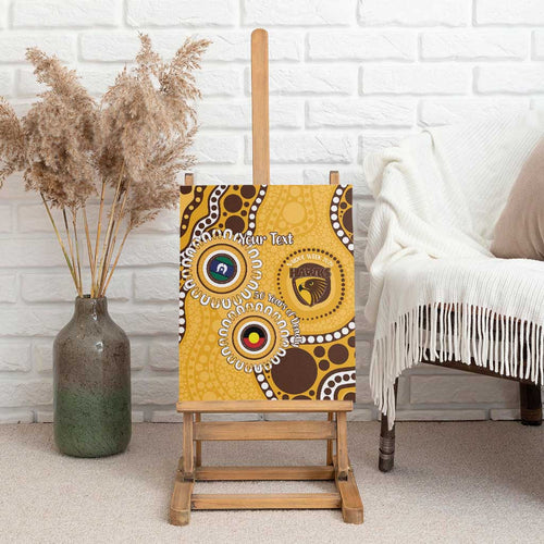 Hawthorn NAIDOC 2026 Personalised Canvas Wall Art 50 Years of Deadly Aboriginal Art