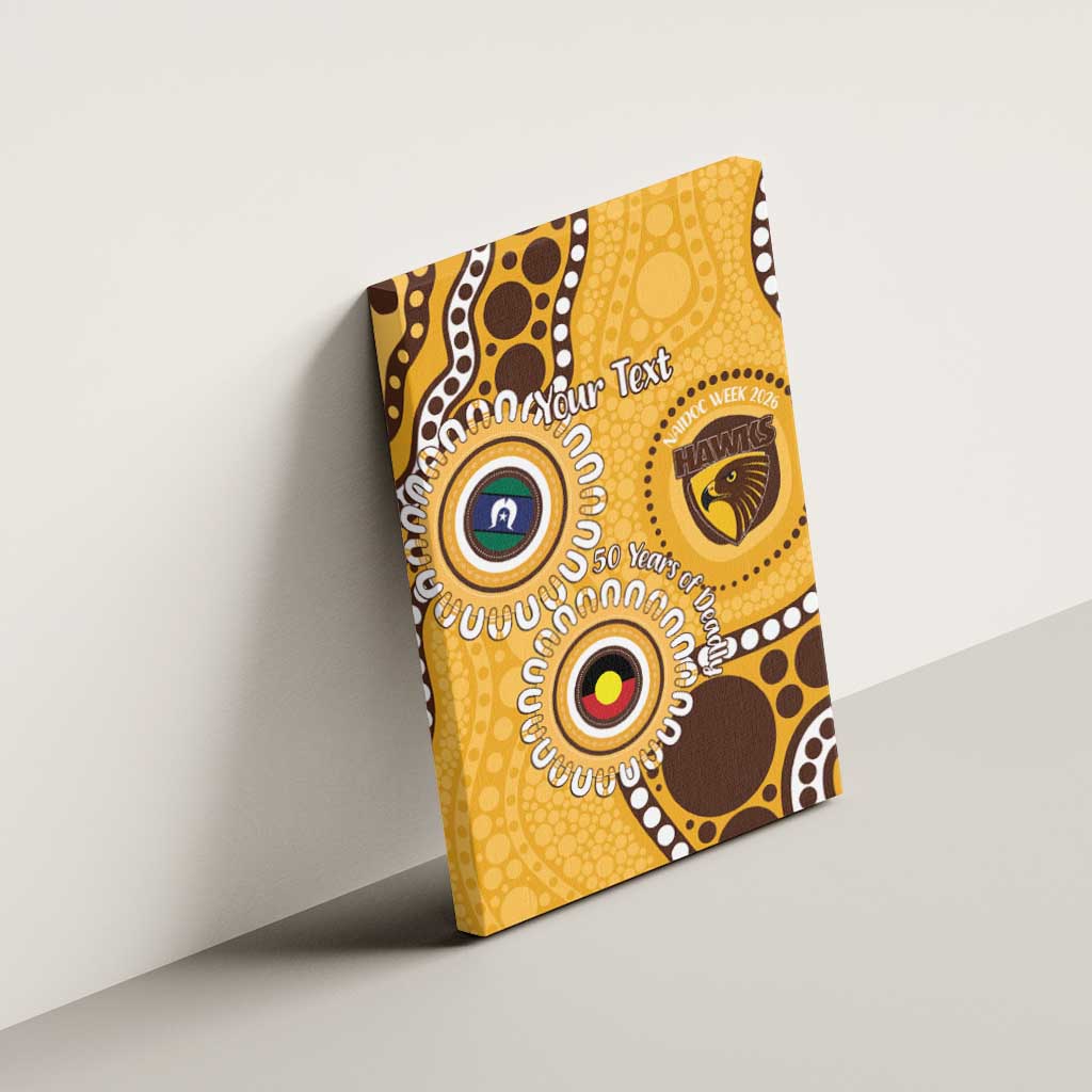 Hawthorn NAIDOC 2026 Personalised Canvas Wall Art 50 Years of Deadly Aboriginal Art