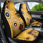 Hawthorn NAIDOC 2026 Personalised Car Seat Cover 50 Years of Deadly Aboriginal Art