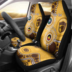Hawthorn NAIDOC 2026 Personalised Car Seat Cover 50 Years of Deadly Aboriginal Art