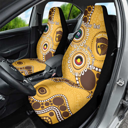 Hawthorn NAIDOC 2026 Personalised Car Seat Cover 50 Years of Deadly Aboriginal Art