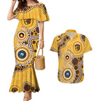Hawthorn NAIDOC 2026 Personalised Couples Matching Mermaid Dress and Hawaiian Shirt 50 Years of Deadly Aboriginal Art