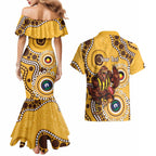 Hawthorn NAIDOC 2026 Personalised Couples Matching Mermaid Dress and Hawaiian Shirt 50 Years of Deadly Aboriginal Art