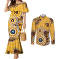 Hawthorn NAIDOC 2026 Personalised Couples Matching Mermaid Dress and Long Sleeve Button Shirt 50 Years of Deadly Aboriginal Art