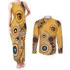 Hawthorn NAIDOC 2026 Personalised Couples Matching Tank Maxi Dress and Long Sleeve Button Shirt 50 Years of Deadly Aboriginal Art