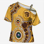 Hawthorn NAIDOC 2026 Personalised Cross Shoulder Shirt 50 Years of Deadly Aboriginal Art
