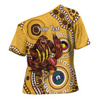 Hawthorn NAIDOC 2026 Personalised Cross Shoulder Shirt 50 Years of Deadly Aboriginal Art