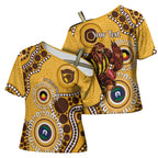 Hawthorn NAIDOC 2026 Personalised Cross Shoulder Shirt 50 Years of Deadly Aboriginal Art