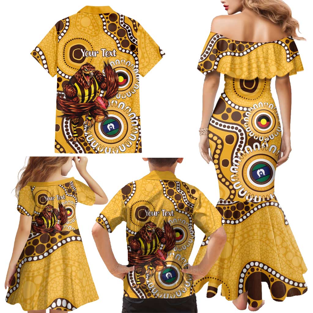 Hawthorn NAIDOC 2026 Personalised Family Matching Mermaid Dress and Hawaiian Shirt 50 Years of Deadly Aboriginal Art