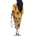 Hawthorn NAIDOC 2026 Personalised Family Matching Off The Shoulder Long Sleeve Dress and Hawaiian Shirt 50 Years of Deadly Aboriginal Art