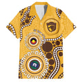 Hawthorn NAIDOC 2026 Personalised Family Matching Off Shoulder Maxi Dress and Hawaiian Shirt 50 Years of Deadly Aboriginal Art