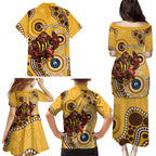 Hawthorn NAIDOC 2026 Personalised Family Matching Puletasi and Hawaiian Shirt 50 Years of Deadly Aboriginal Art