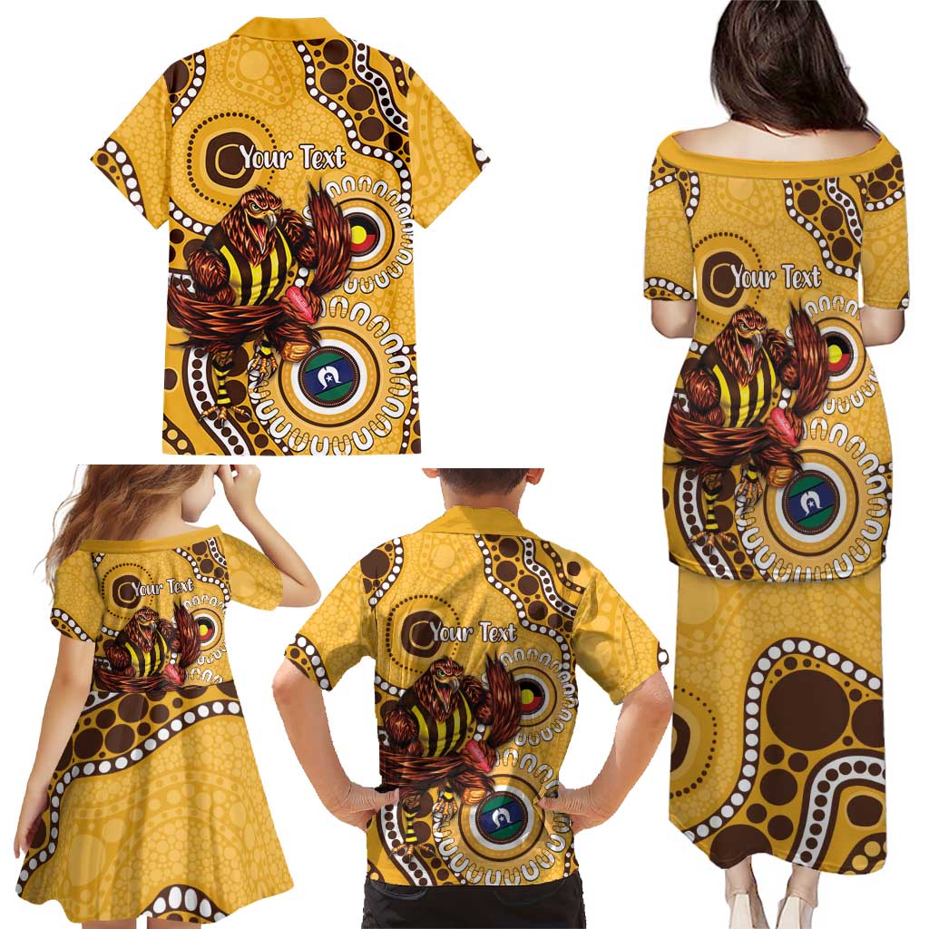 Hawthorn NAIDOC 2026 Personalised Family Matching Puletasi and Hawaiian Shirt 50 Years of Deadly Aboriginal Art