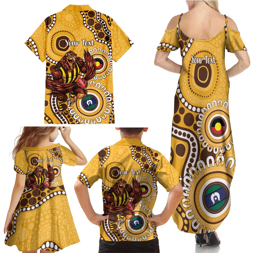 Hawthorn NAIDOC 2026 Personalised Family Matching Summer Maxi Dress and Hawaiian Shirt 50 Years of Deadly Aboriginal Art