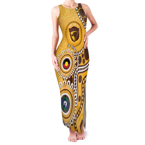 Hawthorn NAIDOC 2026 Personalised Family Matching Tank Maxi Dress and Hawaiian Shirt 50 Years of Deadly Aboriginal Art