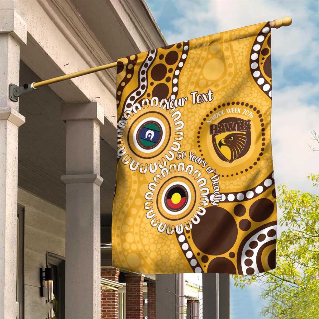 Hawthorn NAIDOC 2026 Personalised Garden Flag 50 Years of Deadly Aboriginal Art