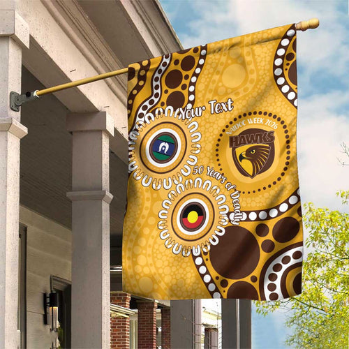 Hawthorn NAIDOC 2026 Personalised Garden Flag 50 Years of Deadly Aboriginal Art