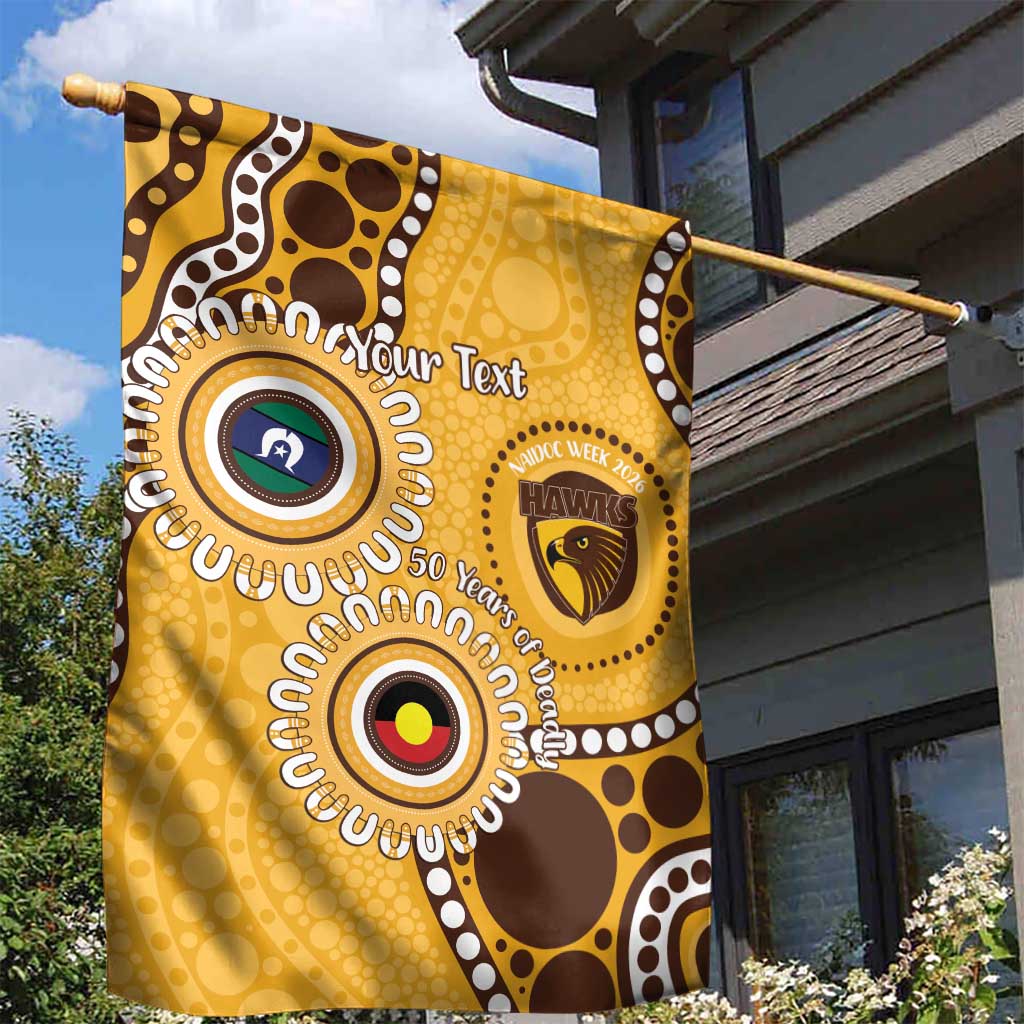 Hawthorn NAIDOC 2026 Personalised Garden Flag 50 Years of Deadly Aboriginal Art