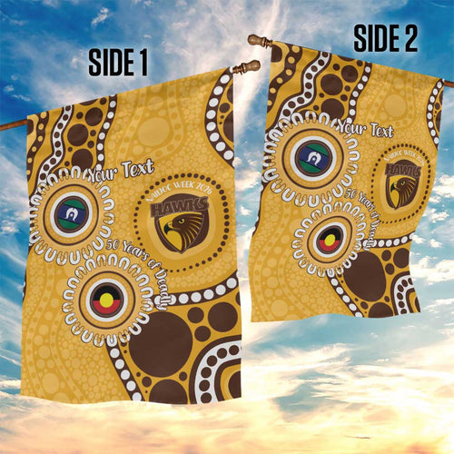 Hawthorn NAIDOC 2026 Personalised Garden Flag 50 Years of Deadly Aboriginal Art